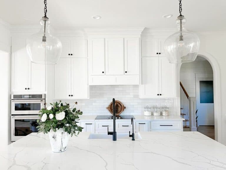 Glass Farmhouse Pendant Lighting for Kitchen Island