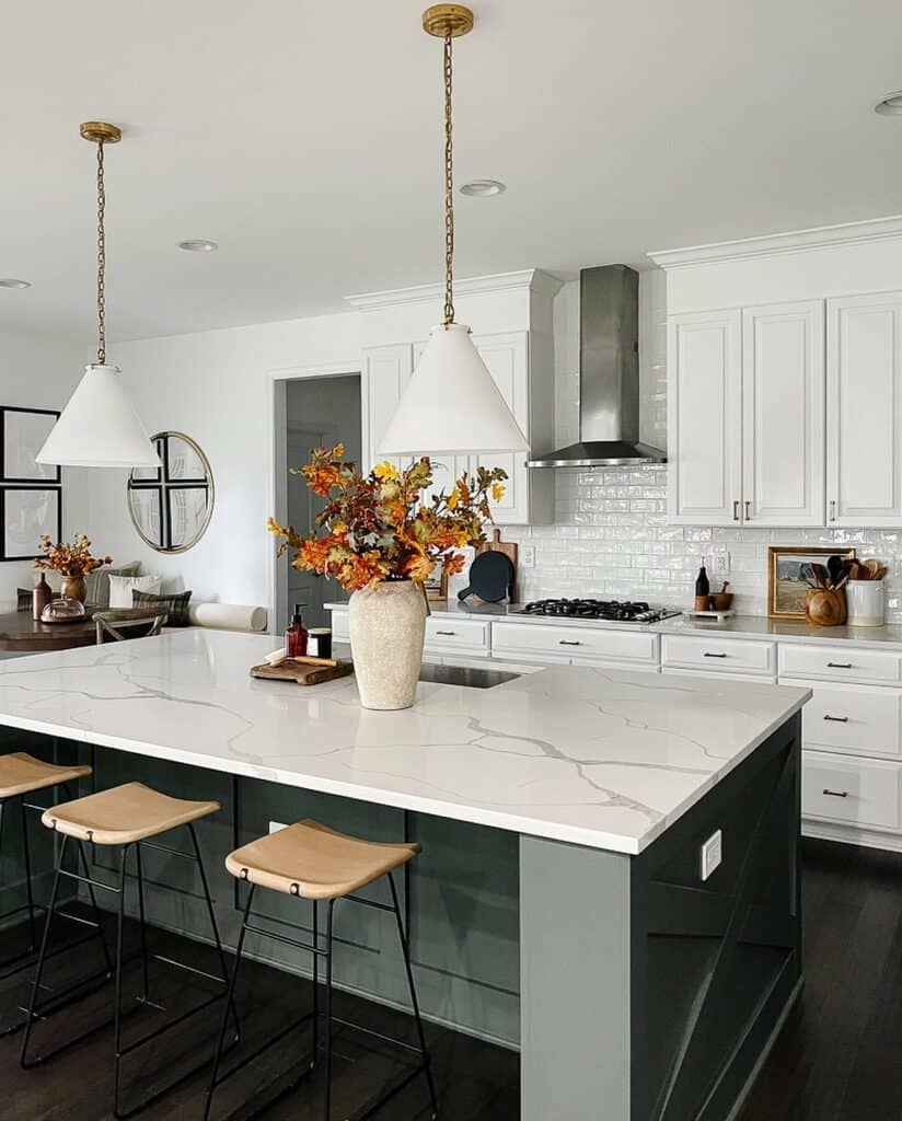 Glossy White Tile Backsplash Ideas for a Neutral Kitchen