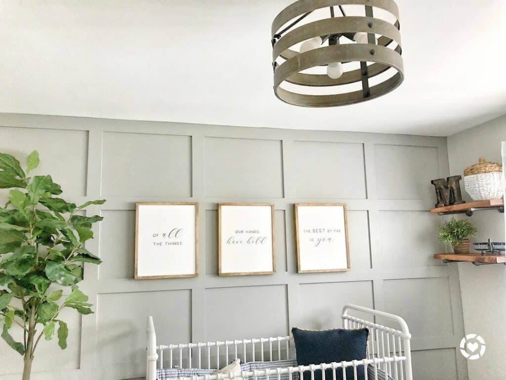 Gray Batten Wall Nursery Design