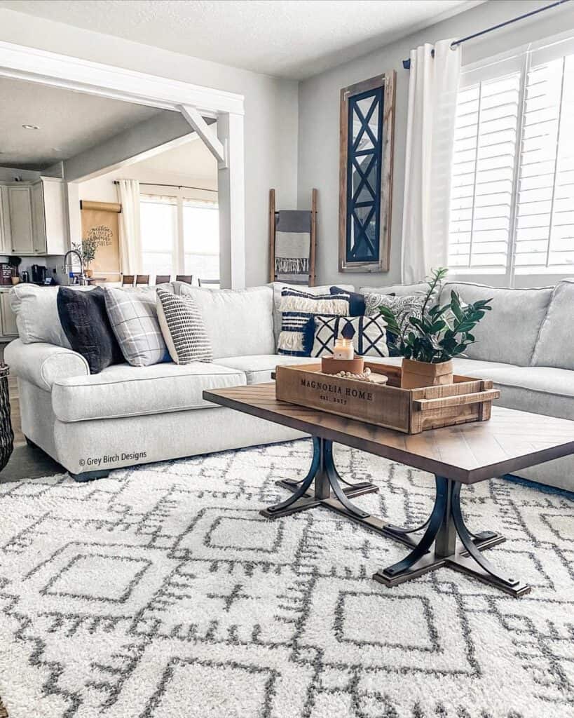 Gray Corner Sofa in Modern Lounge