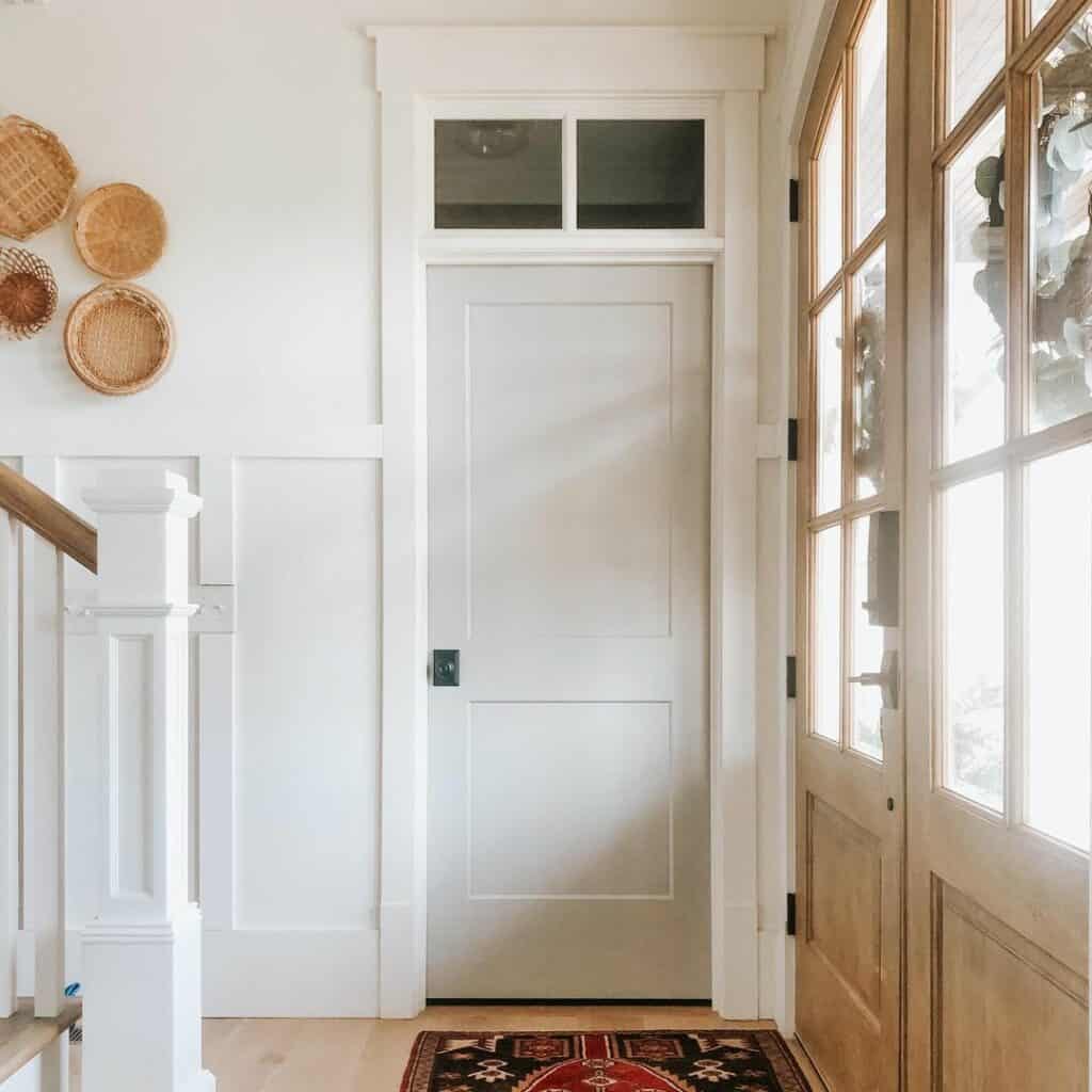 Gray Interior Door for Foyer Coat Closet