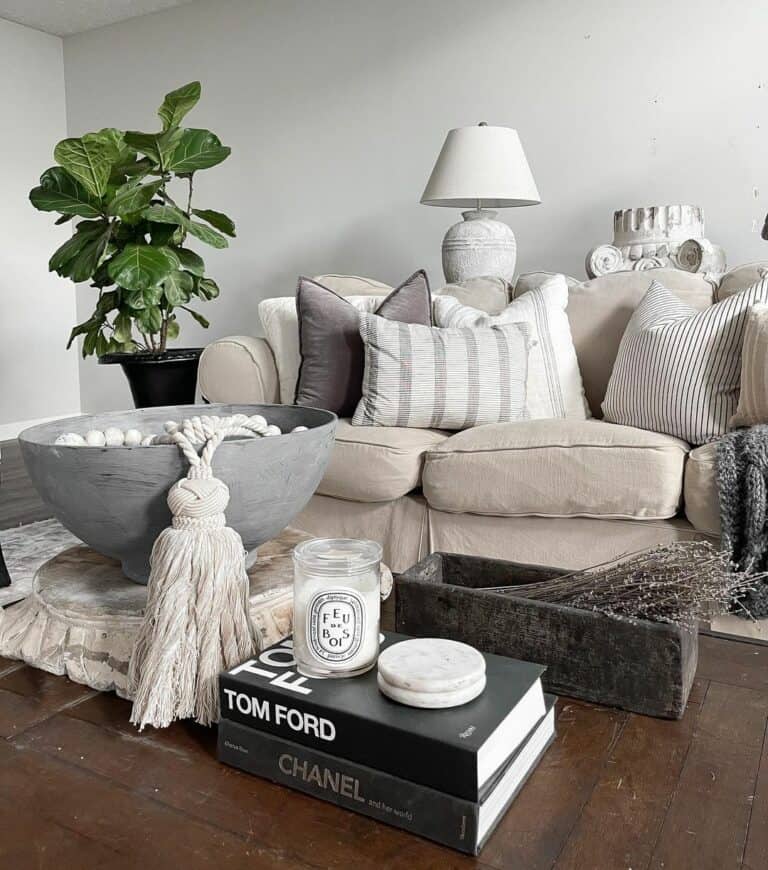 Gray Living Room with Neutral Décor