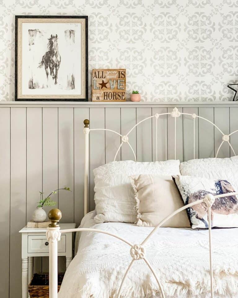 Gray Shiplap Wall Ideas for a Girl's Bedroom
