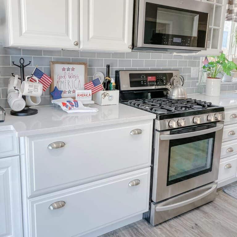 Gray Subway Tile Backsplash