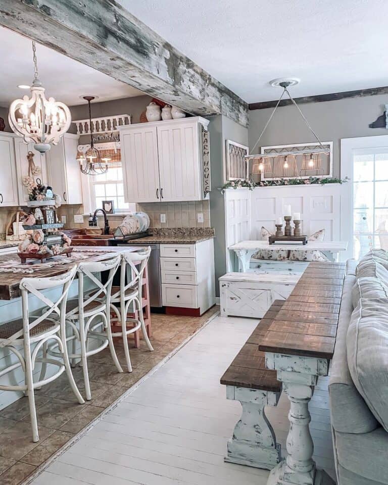Gray and Neutral Breakfast Bar and Nook