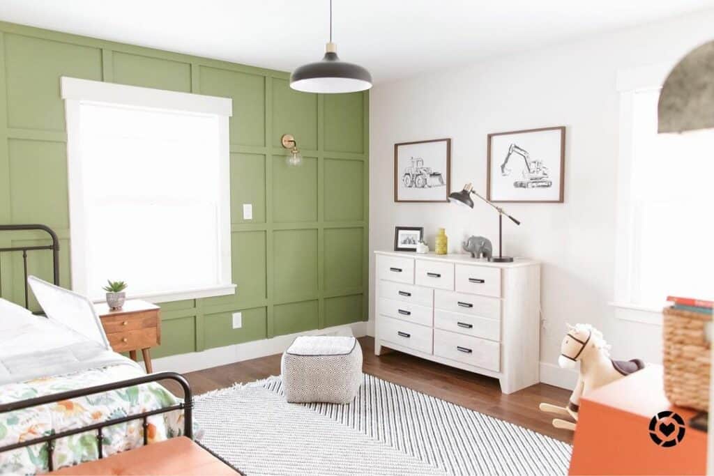 Green Construction Toddler Boy Room