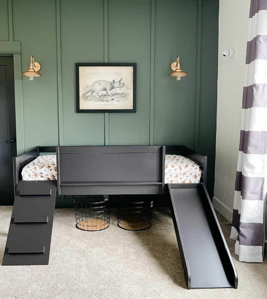 Green and Black Toddler Boy Room Ideas