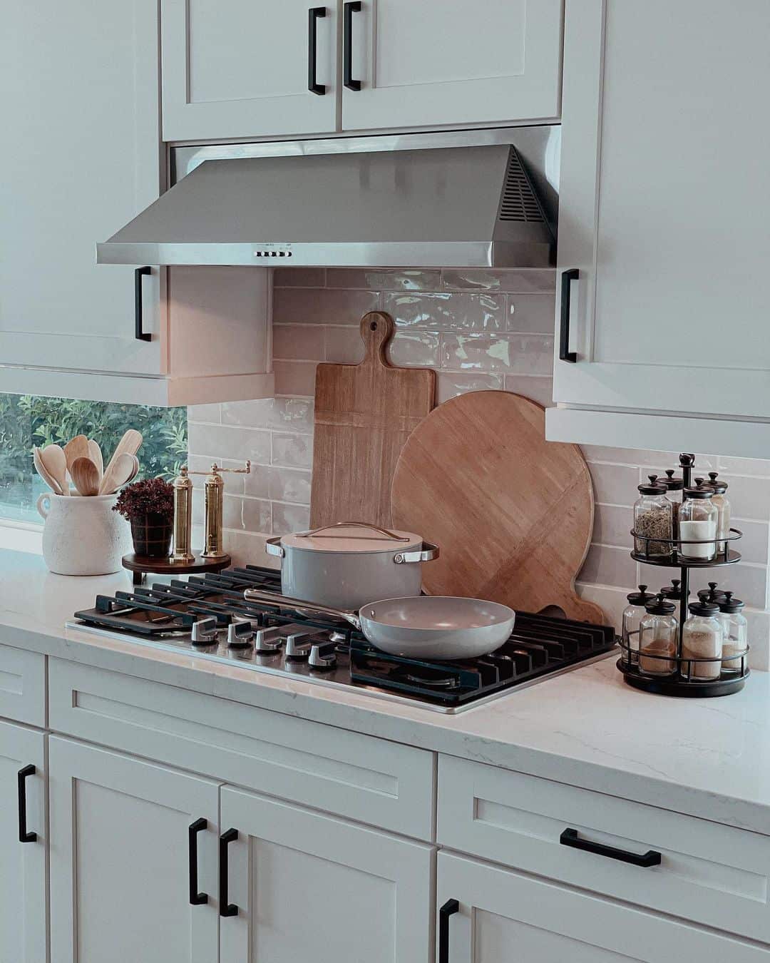 Grey Farmhouse Kitchen with Black Hardware Soul & Lane