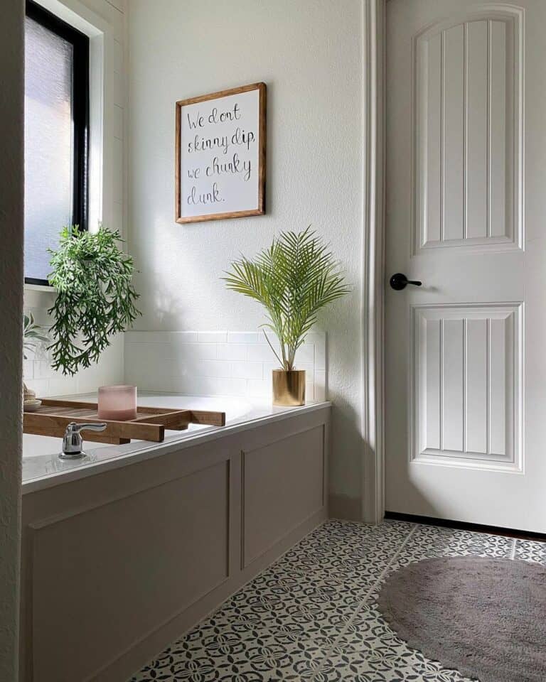 Grey and White Farmhouse Bathroom Ideas
