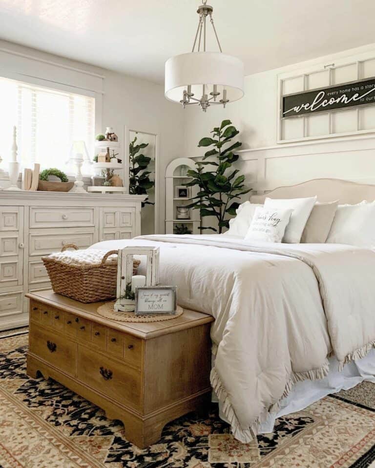 Ideas for Potted Plants and Corner Shelving in a Bedroom