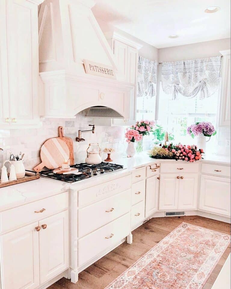 Ivory Kitchen with Brass Hardware Soul & Lane