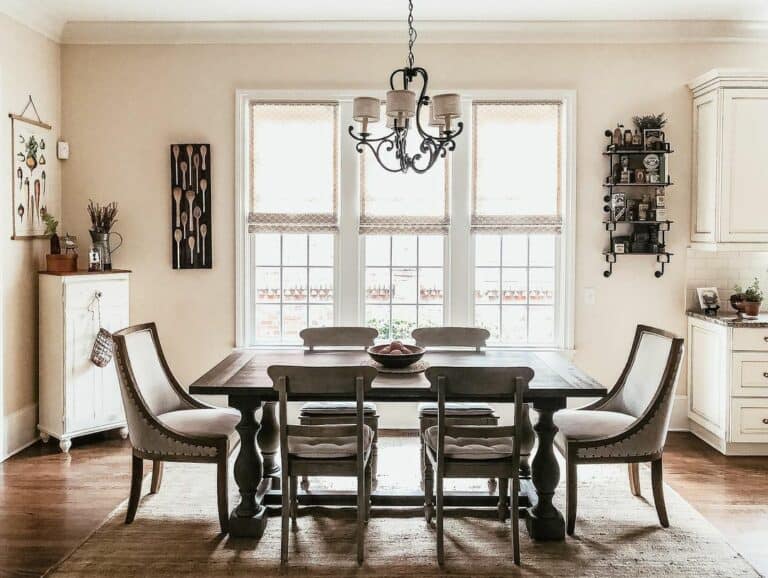 Jute for Vintage Farmhouse Dining Room