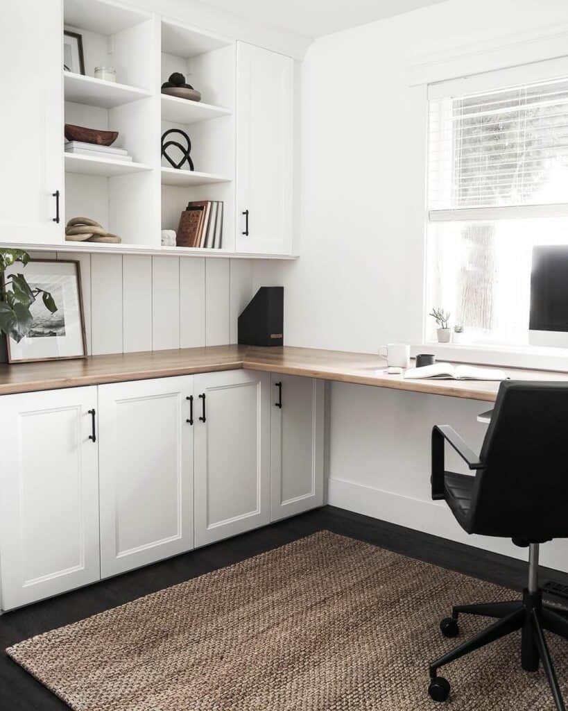 L-shaped Built-in Desk Ideas