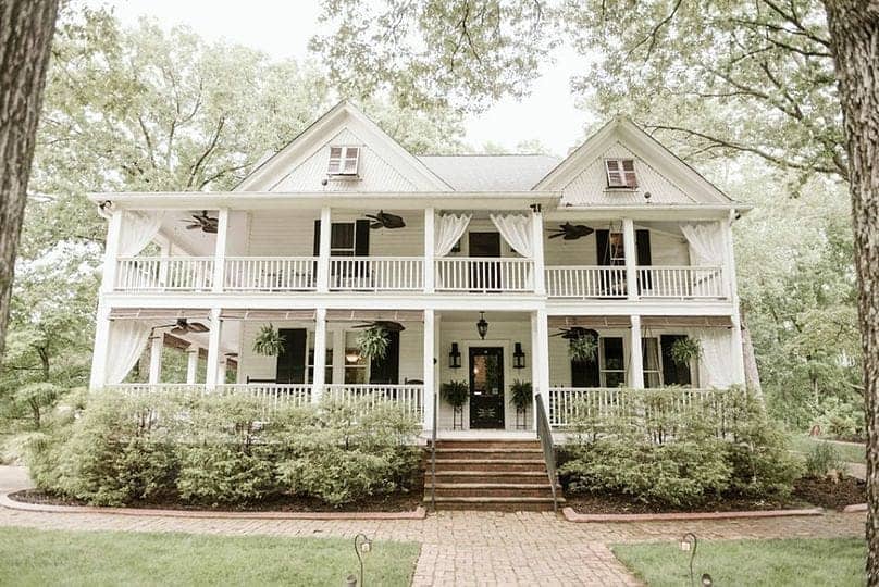 Large Colonial Home With Brick Front Steps