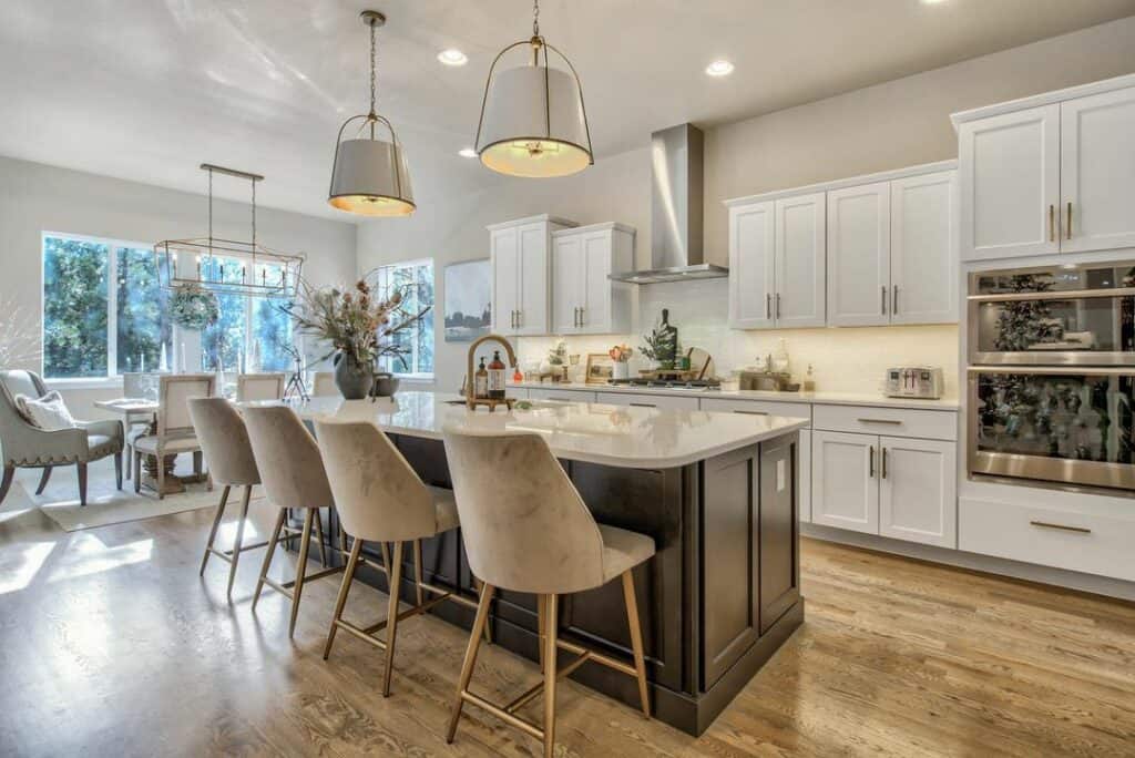 Large Modern Kitchen Island with Seating