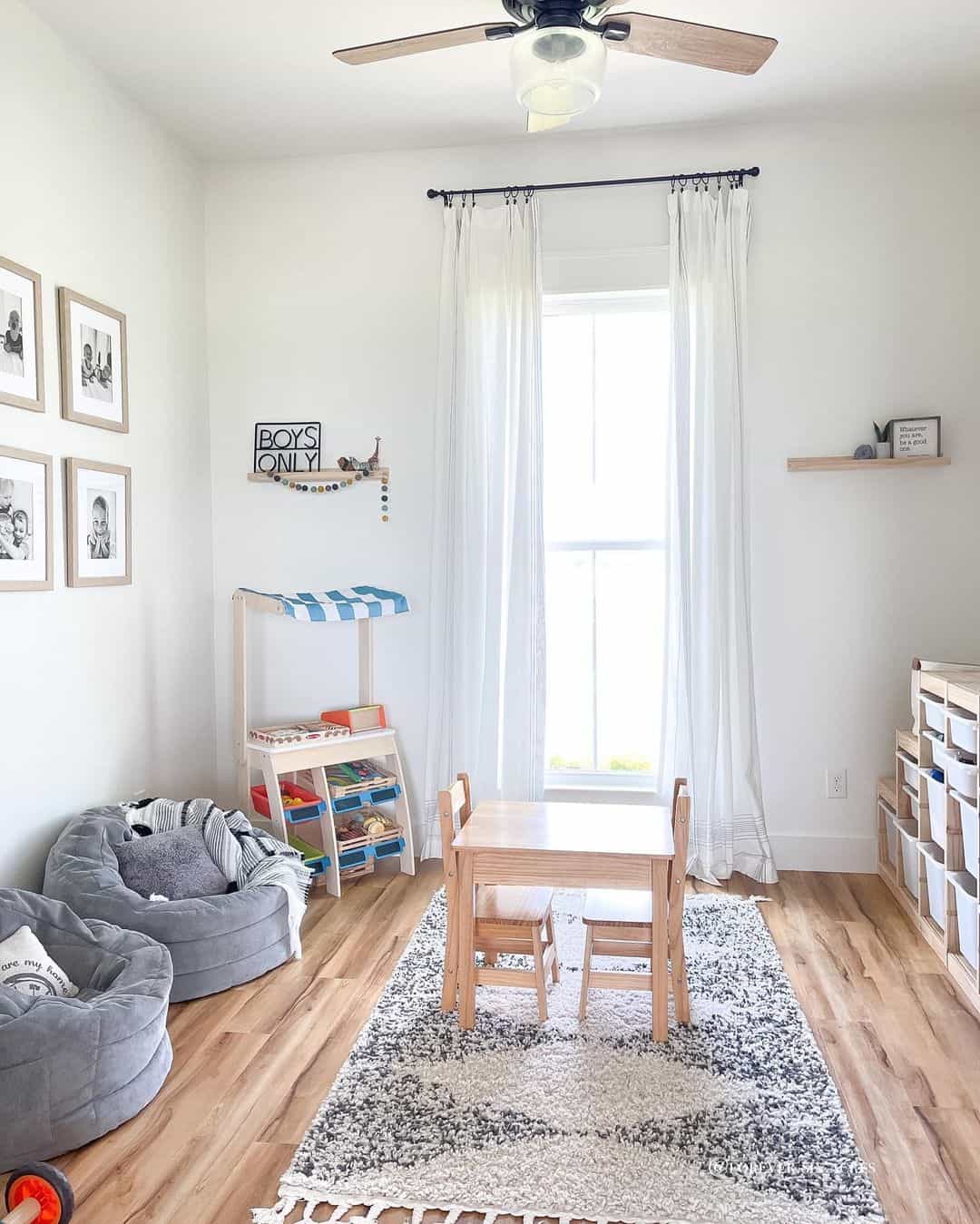 Light Filled Playroom with Wood Tones Soul & Lane