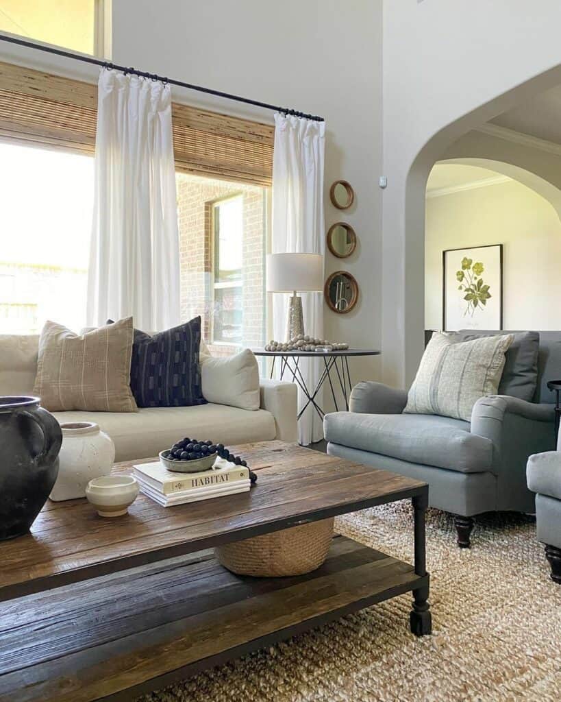 Light Gray Accent Chairs for Rustic Living Room