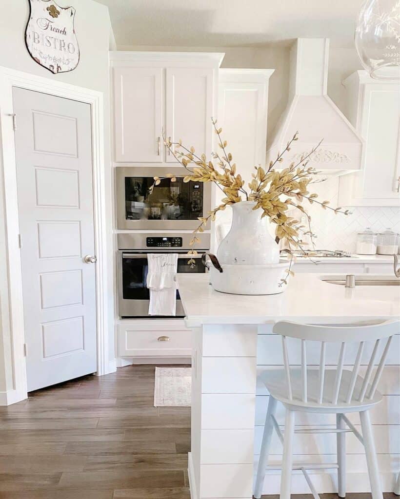 Light Gray Pantry Door for Cottage-inspired Kitchen