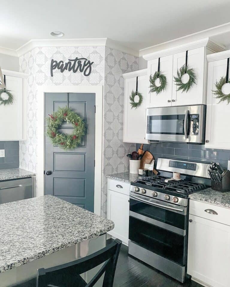 Light Grey Geometric Kitchen Wallpaper