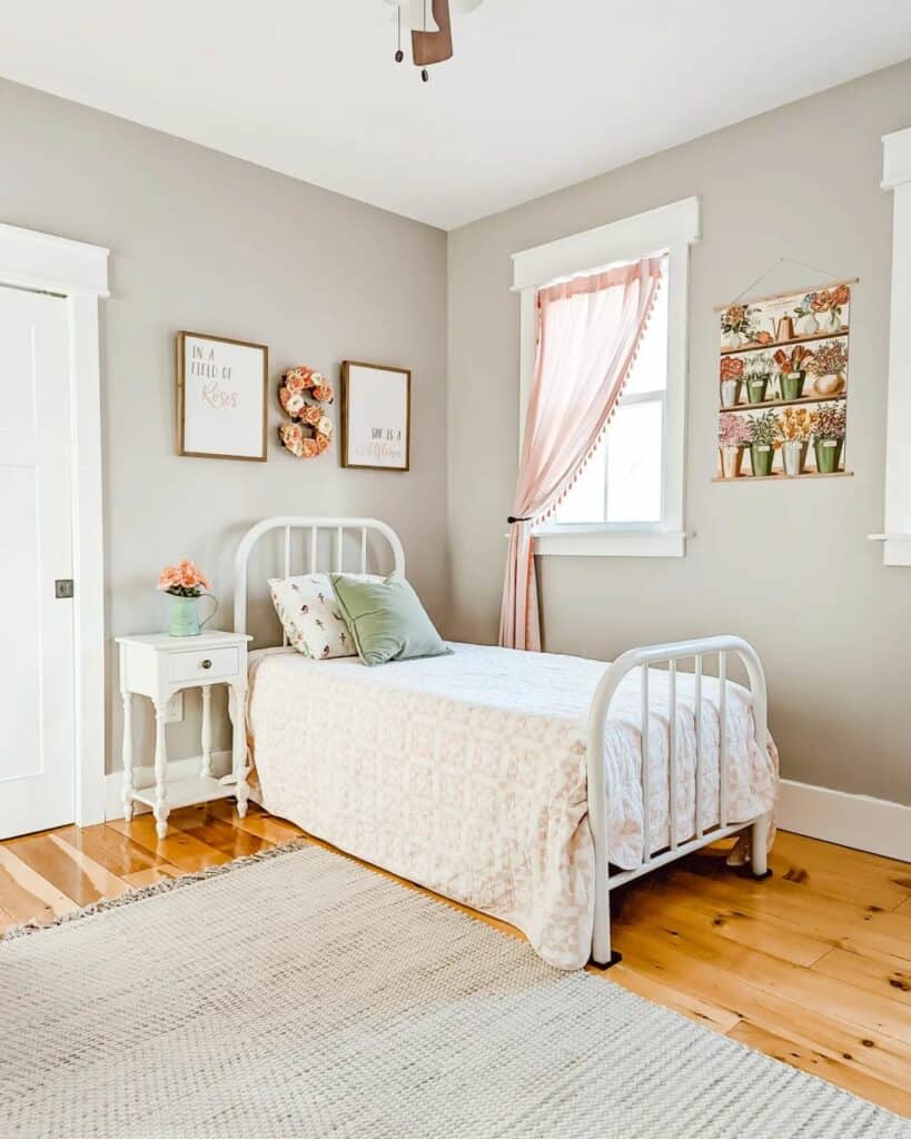 Light Pink and White Toddler Girl's Bedroom