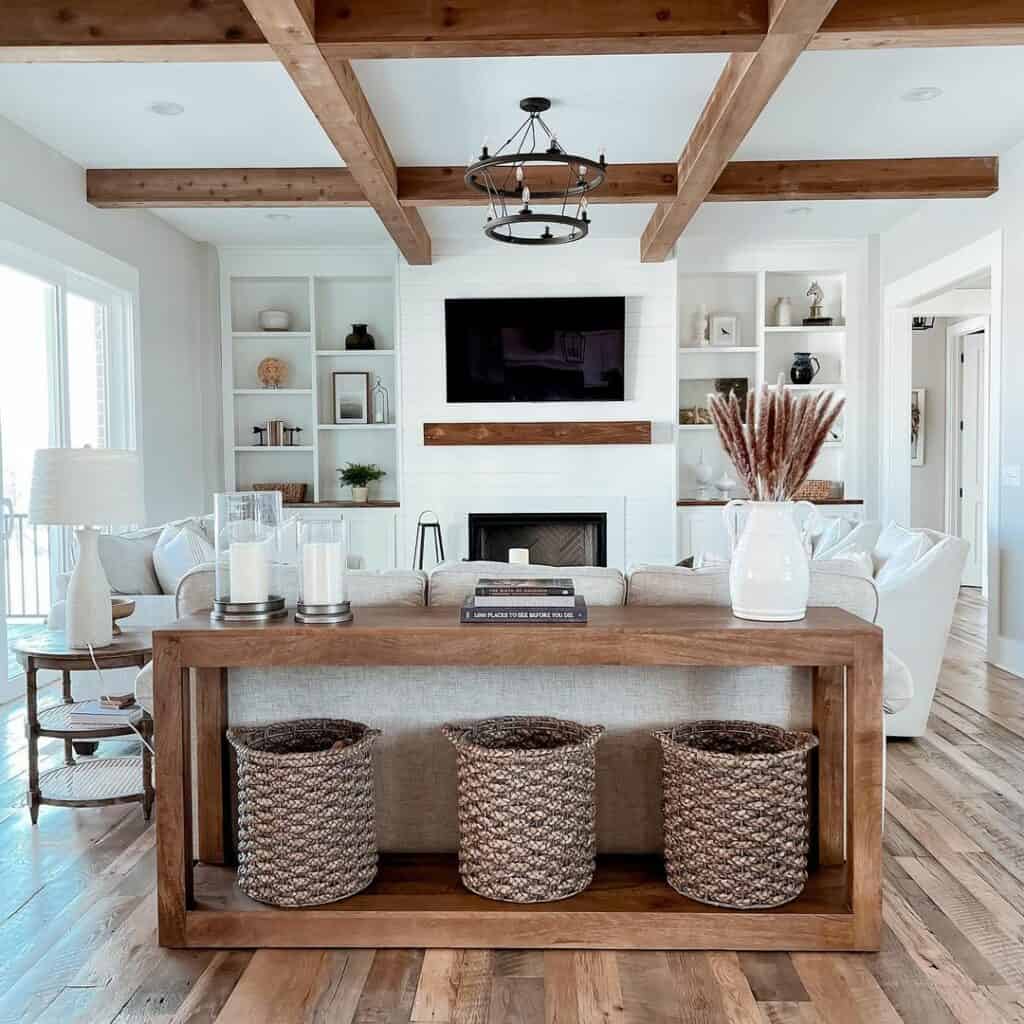 Living Room Console Table with Storage