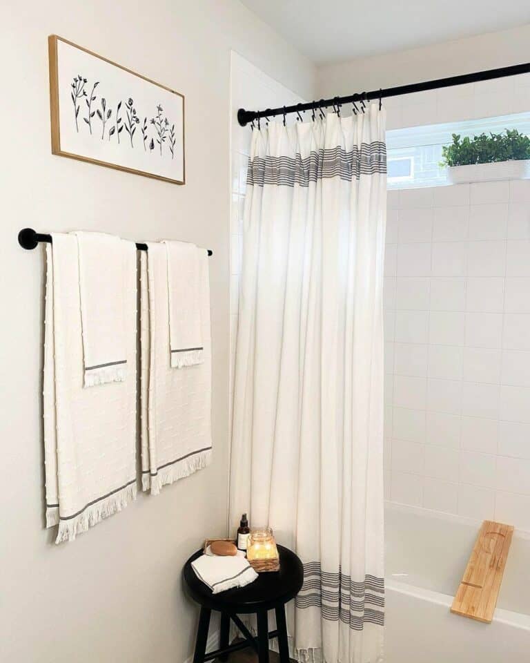 Minimalist Black and White Bathroom