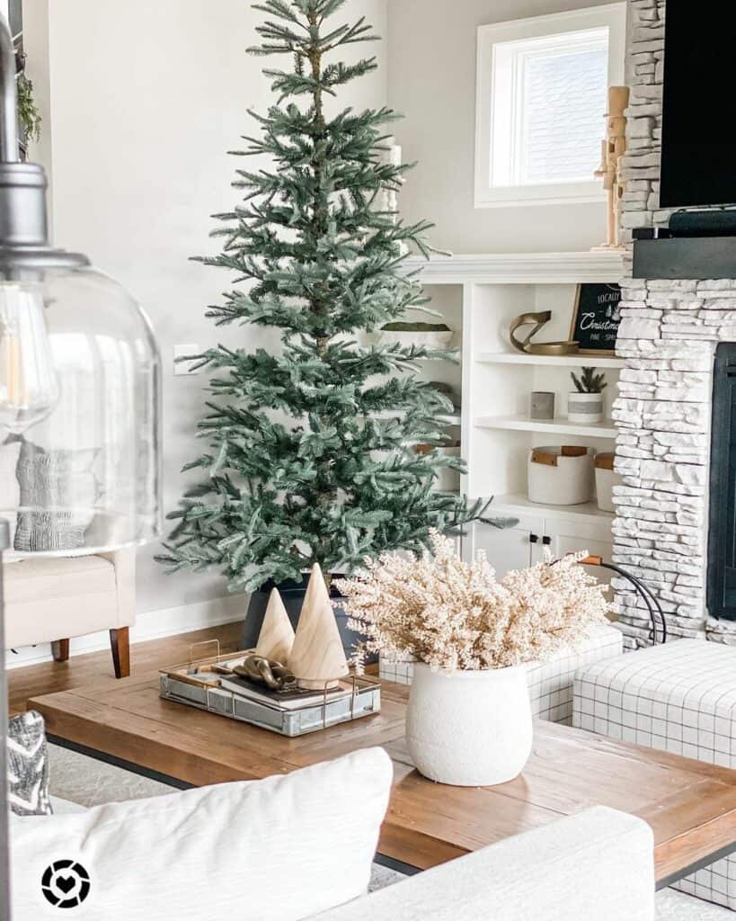 Minimalist Christmas Tree in Black Tree Collar