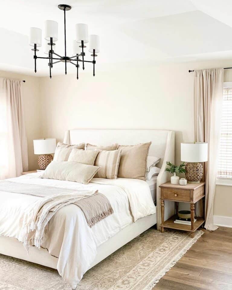 Modern Beige and White Bedroom