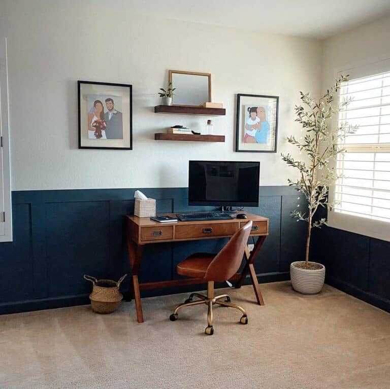 Modern Black Board and Batten Wainscoting