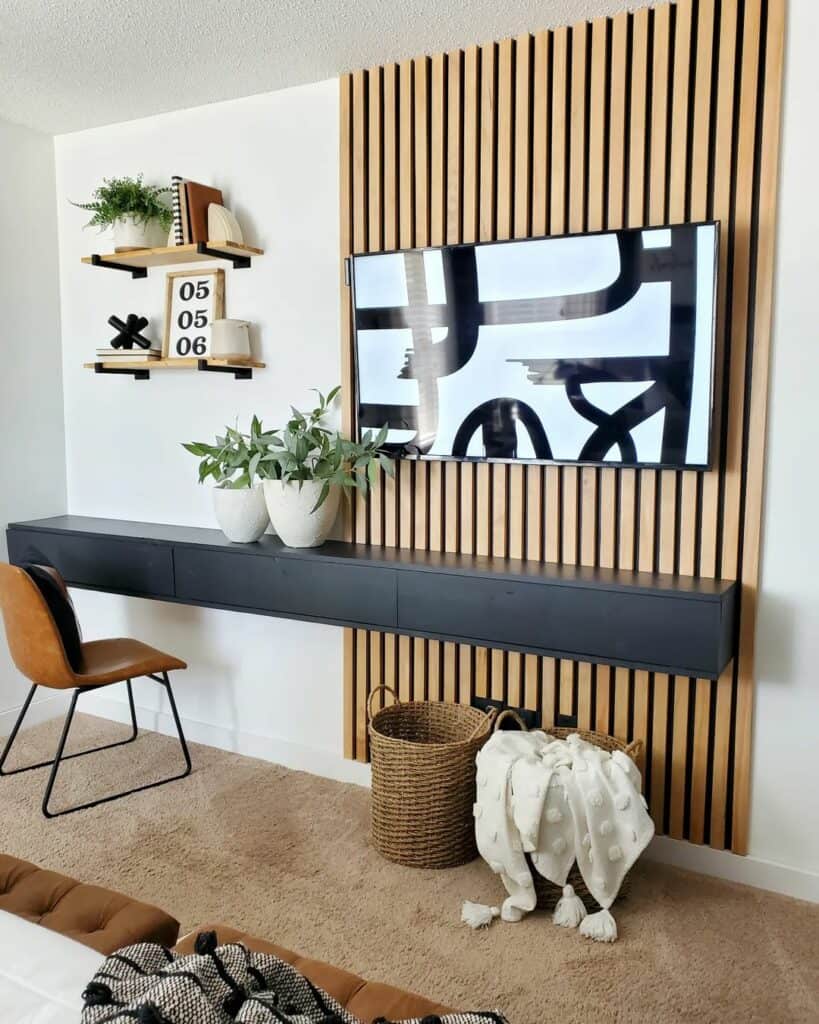 Modern Black Built-in Desk Ideas