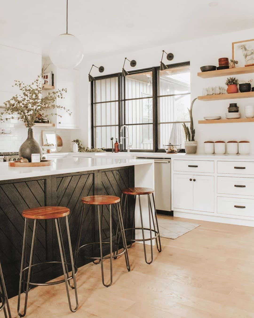 Kitchen island with seating black cheap