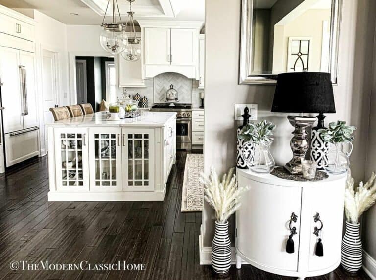 Modern Black and White Kitchen Island - Soul & Lane