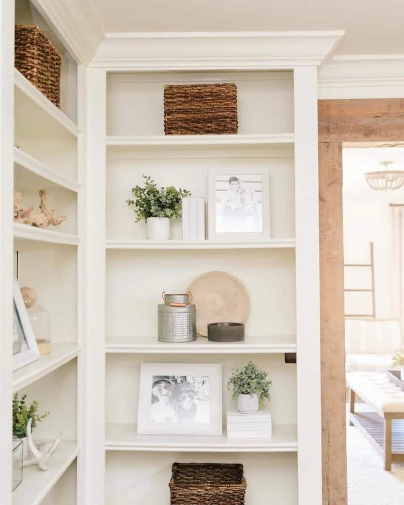 Modern Bookshelf Built Into the Wall