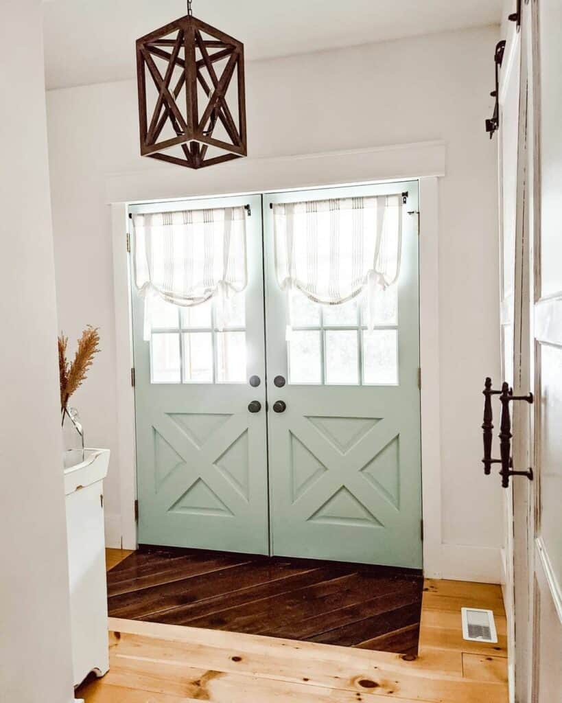 Modern Entryway Lighting on Low Ceiling