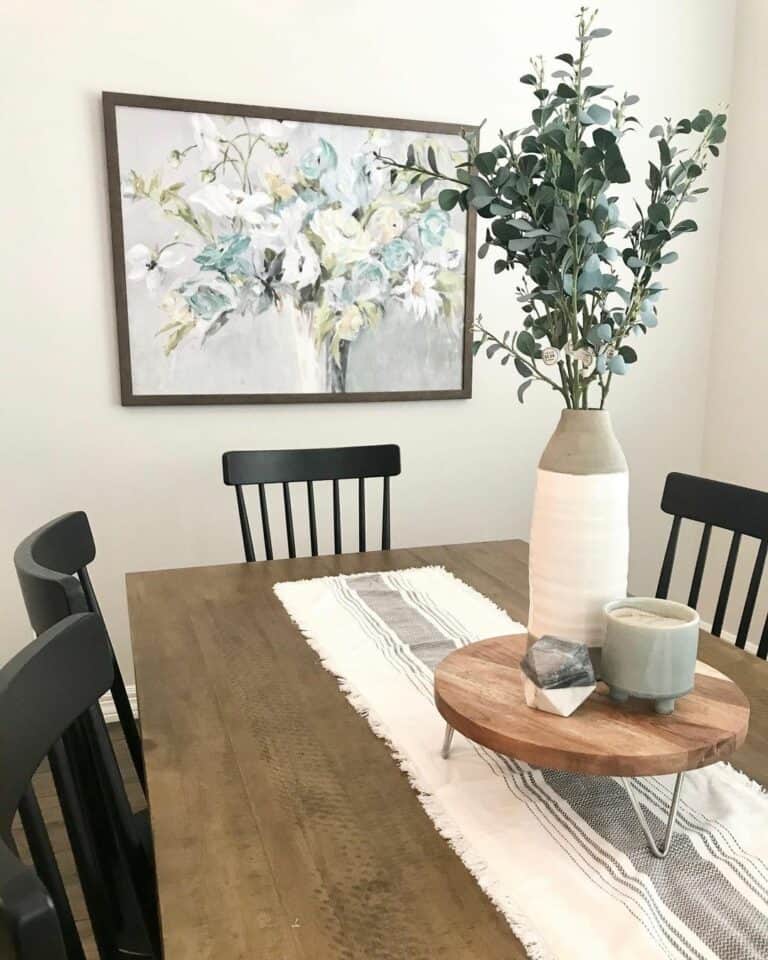 Modern Farmhouse Butcher Block Dining Table Centerpiece