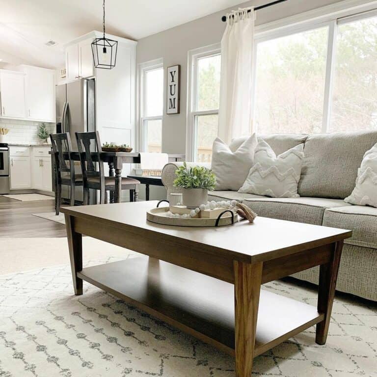 Modern Farmhouse Living Room With Coffee Table