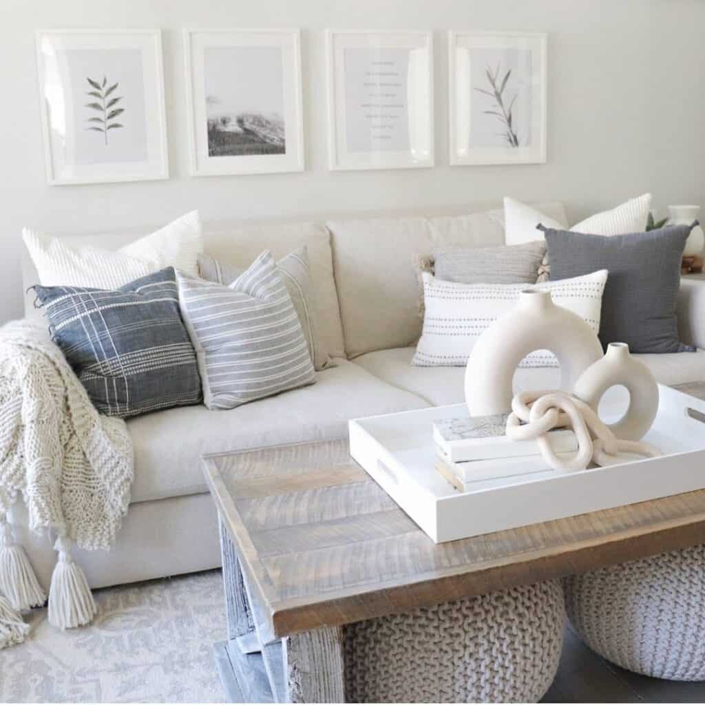 Modern Farmhouse Living Room with Grey Accents