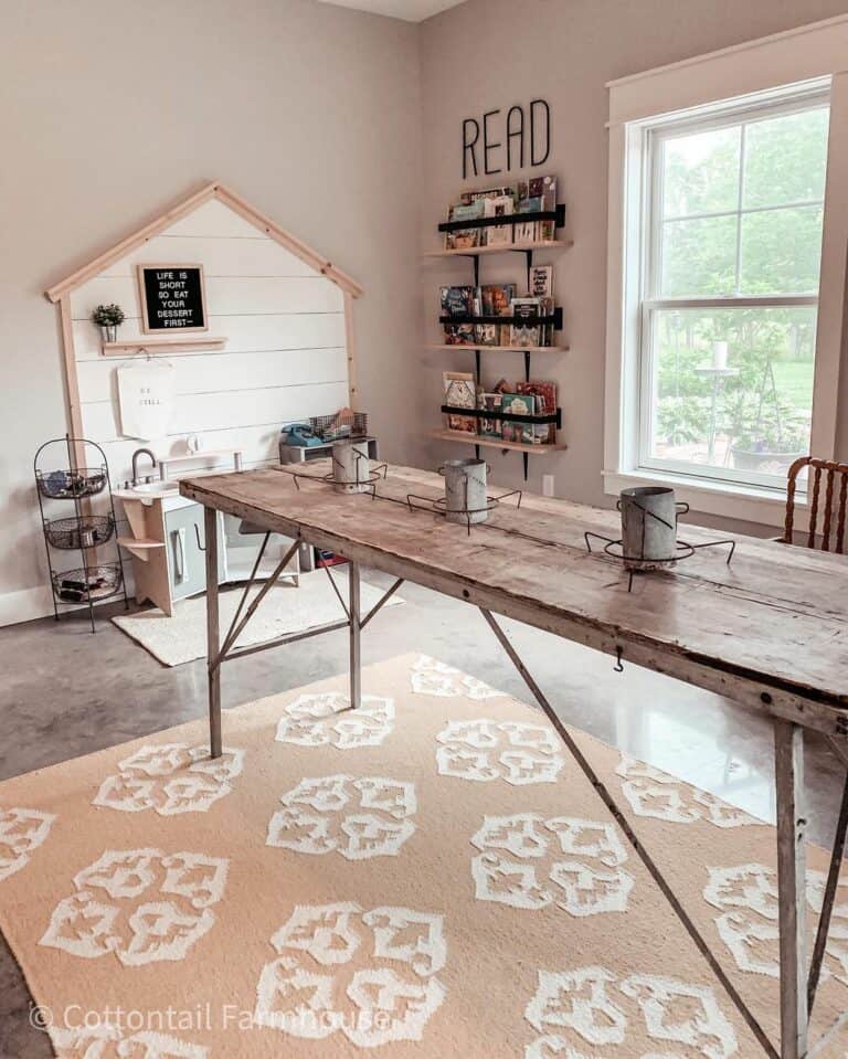 Modern Farmhouse Playroom Organization Ideas