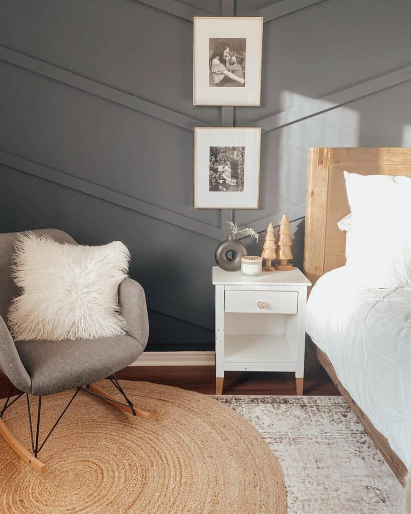 Modern Gray Bedroom Chair