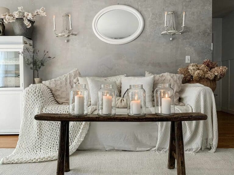 Modern Gray Stone Living Room Wallpaper