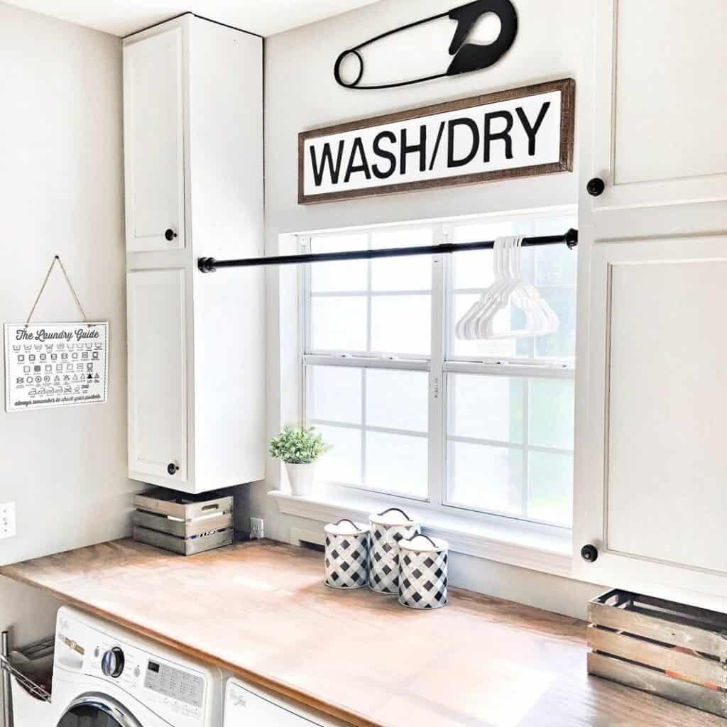 Modern Laundry Room with White Appliances