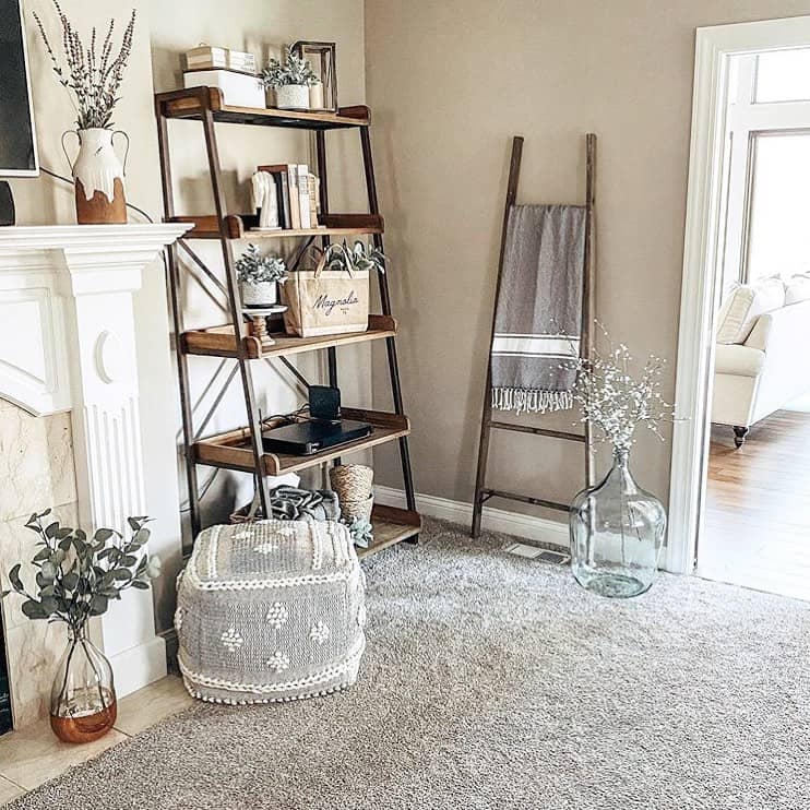 Modern Metal Bookshelf With Farmhouse Design