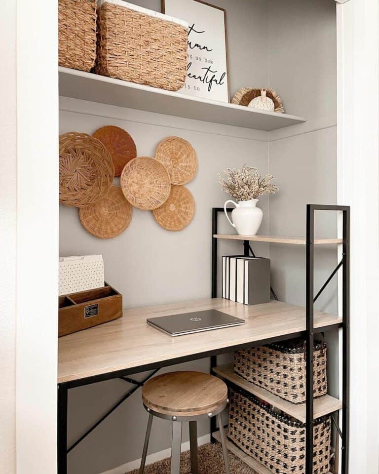 Modern Neutral Built-in Desk