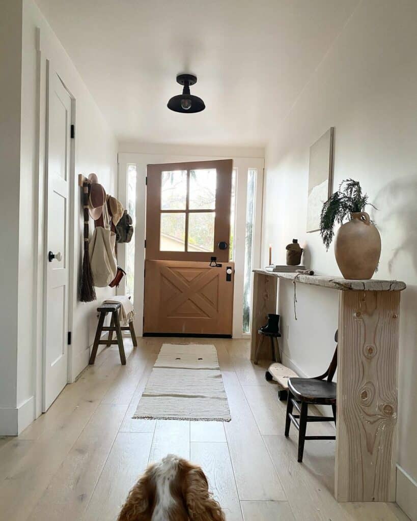 Modern Rustic Hallway with Dutch Door