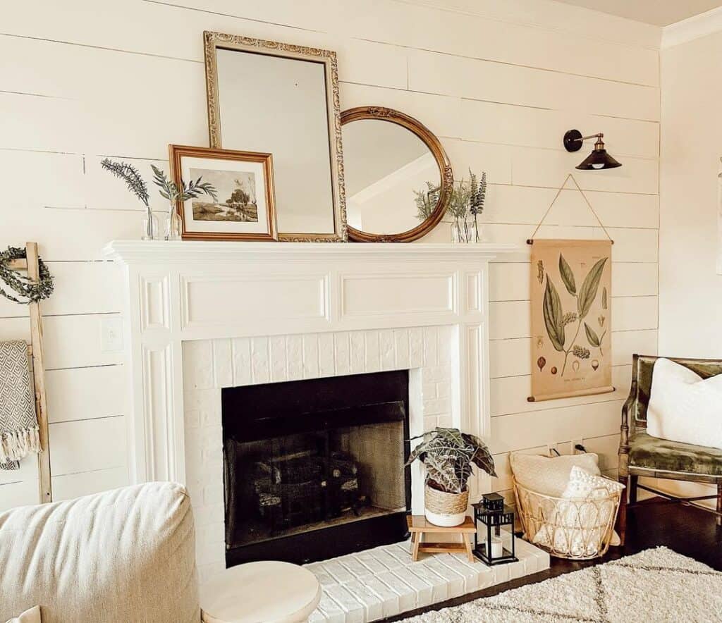 Modern Wall Art On Shiplap Paneling