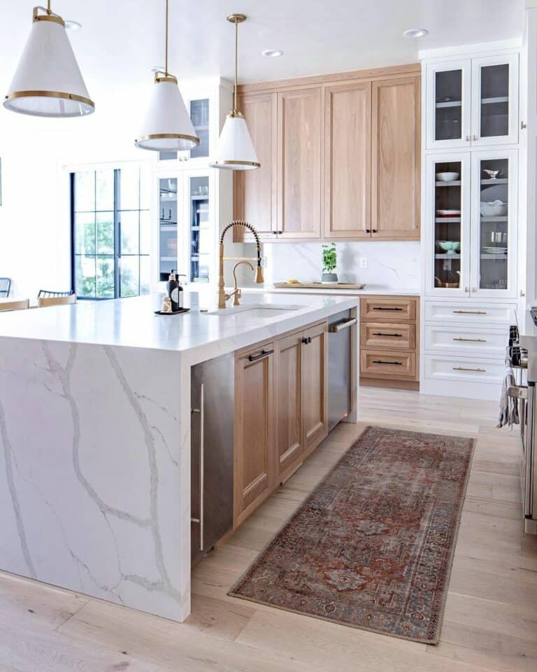 Modern White and Gold Farmhouse Kitchen Island Lighting