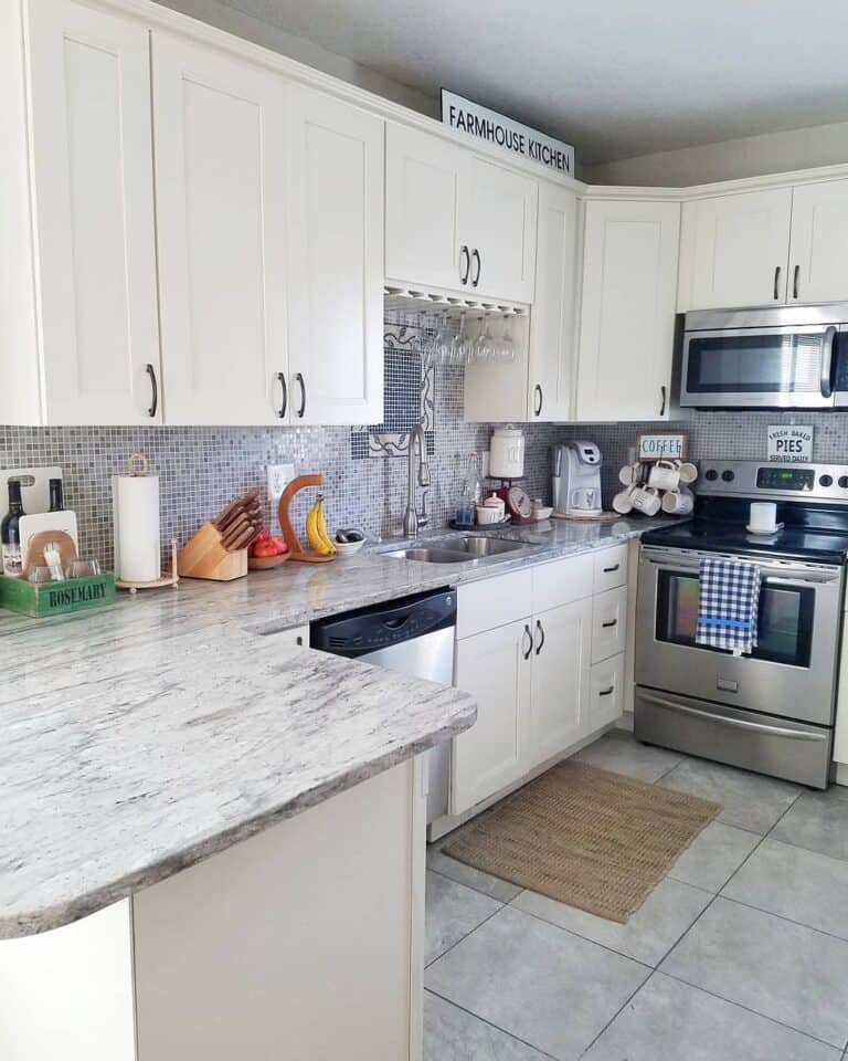 Mosaic Backsplash Ideas for White Cabinets