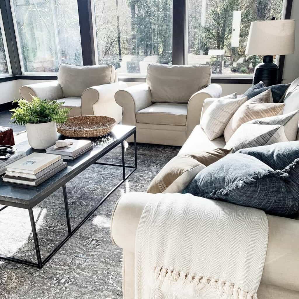 Natural Gray and Cream Living Room