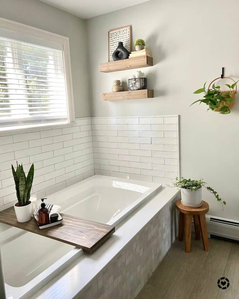 Natural Light in Neutral Colored Bathroom