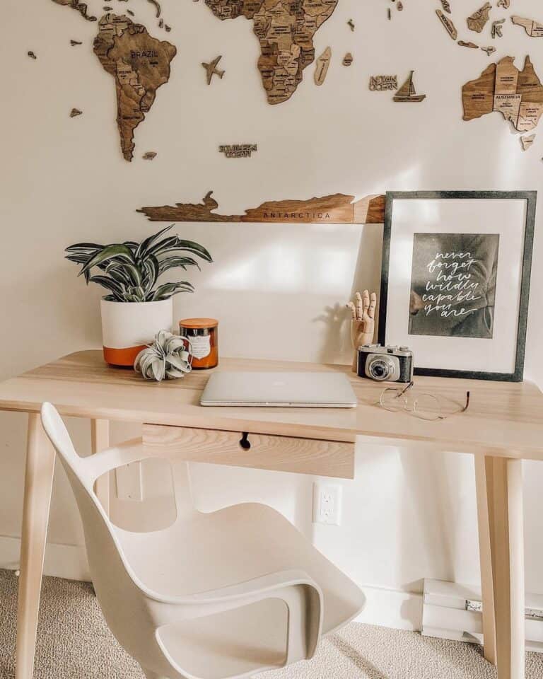 Natural Wood Home Office Style